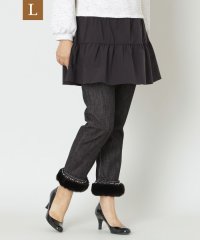 TO BE CHIC(L SIZE)/【L】フェイクファー ストレッチデニムパンツ/506883102