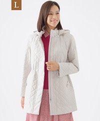 TRANS WORK(L)/【L】【吸湿発熱】【消臭】キルティングタフタスタンドカラーコート/506883319