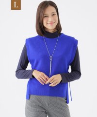 TRANS WORK(L)/【L】【ウォッシャブル】エクストラファインウールニットジレ/506883340