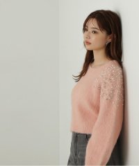 PROPORTION BODY DRESSING/パール＆ビジュー付きへアリーニット/506924817