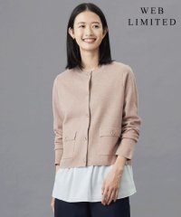 J.PRESS LADIES（LARGE SIZE）/【WEB限定・洗える】WORSTED WOOL クルーネック カーディガン/506928026