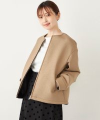 SHIPS Colors WOMEN/SHIPS Colors:ボンディング ノーカラー ジップ アウター/506928528