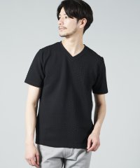 TETE HOMME/テットオム TETE HOMME ブリスタージャガードVネックTシャツ/506928558