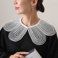 REAL STYLE/リアルスタイル REAL STYLE つけ襟 付け襟 襟だけ ブラウス シャツ レディース シースルー レース フラワー 付け襟 無地 ナチュラル 重ね着風 春/506928827