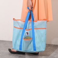 REAL STYLE/リアルスタイル REAL STYLE トートバッグ レディース メンズ メッシュ 大容量 スパバッグ 温泉バッグ サウナ 軽い 夏 海 プール 大きめ 無地 シ/506928844
