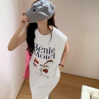 Private Beach/プライベートビーチ privatebeach ロゴプリントフレンチスリーブTシャツワンピース/506928965