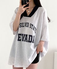 VIVIDLADY/ビビッドレディ VIVIDLADY ロゴ入りVネックtシャツ レディース ブロークコア配色/506929216
