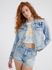 GUESS/ゲス GUESS GUESS X BRANDALISED(R) WITH GRAFFITI BY BANKSY Stevie Denim Jacket/506929473