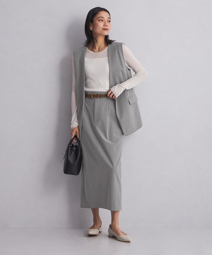 WEB限定】<at ease>ジレ スカート セットアップ(506933119 WEB限定】<at ease>ジレ スカート セットアップ(506933119