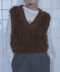 miette/Vネックループニットベスト/506934090
