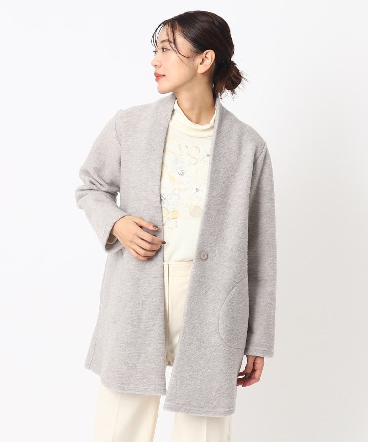 CORDIER チェスターコート ベージュチェック　サイズ42 CORDIER チェスターコート ベージュチェックサイズ42