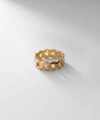 COCOSHNIK ONHITSCH/ココシュニック オンキッチュ COCOSHNIK ONKITSCH シルバー フラットカーブチェーンモチーフリング GP/506934762