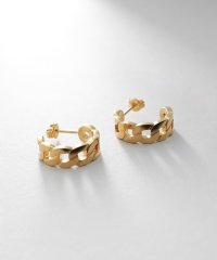 COCOSHNIK ONHITSCH/ココシュニック オンキッチュ COCOSHNIK ONKITSCH シルバー フラットカーブチェーンモチーフピアス GP/506934766