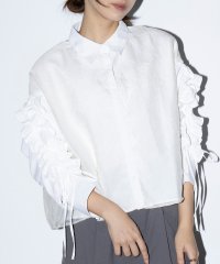 MAISON BREEZE reveur/メゾンブリーズレヴール MAISON BREEZE reveur ドロスト フリルスリーブ シャツ ショート丈 七分袖 トップス 長袖 244033/506935240