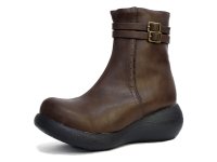 Nuts world/ナッツワールド Nuts world ミドルブーツ 4e 幅広 厚底 ウエッジ ファスナー 2ベルト 低反発 耐滑/506935303