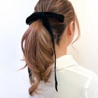Diamond Hearts/ダイヤモンドハーツ Diamond Hearts ベロア リボン ヘアゴム シック シンプル 韓国 韓国ファッション/506935305