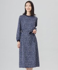 J.PRESS LADIES/【洗える】スパンウェーブフラワープリント ワンピース/506935805