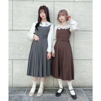 F.i.n.t/フィント F i.n.t ベルト付きプリーツジャンパースカート/506936934