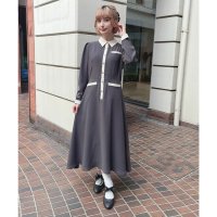 an another angelus/アンアナザーアンジェラス an another angelus バイカラーレトロシャツワンピース【洗える】(Fi.n.t)/506936937