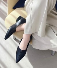ORiental TRaffic/WEB限定 フレアヒールポインテッドトゥパンプス/45301/506865764
