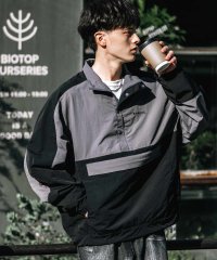 Rocky Monroe/ロッキーモンロー Rocky Monroe KANGOL ナイロンジャケット アノラック メンズ レディース ハーフジップ ライトアウター オーバーサイズ ラグ/506937138