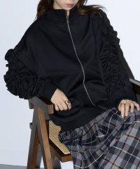 MAISON BREEZE reveur/MAISON BREEZE reveur フリルスリーブ トラックジャケット ライトアウター 長袖 ジャンパー スタンドカラー フリル 214009/506937422