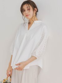 Droite Lautreamont/ドロワット ロートレアモン Droite lautreamont ソデレーススキッパーブラウス≪手洗い可能≫/506937661
