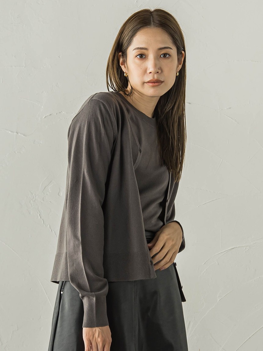 ketty ケティー チャコールグレー　Vネック ボウタイ ニットMサイズ 2 ketty ケティー チャコールグレーVネック ボウタイ ニットMサイズ 2