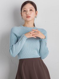 QUEENS COURT/クイーンズコート QUEENS COURT 袖口パールリブニット≪手洗い可能≫/506940914
