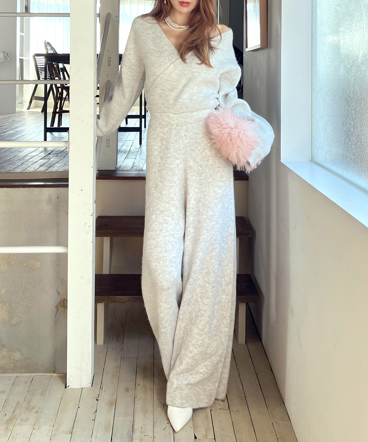 カシュクールニットオールインワン ロイヤルパーティー ロイヤルパーティー ROYAL PARTY カシュクールニット