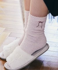 Maison de FLEUR/メゾン ド フルール Maison de FLEUR リボン刺繍ルームソックス/506943411