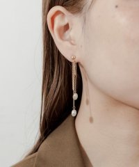 SMELLY/ドロップパールチェーンループピアス/506944178