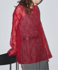 MAISON BREEZE reveur/メゾンブリーズレヴール MAISON BREEZE reveur モヘア混 ニット 透かし編み チュニック プルオーバー 長袖 31943C333/506863544