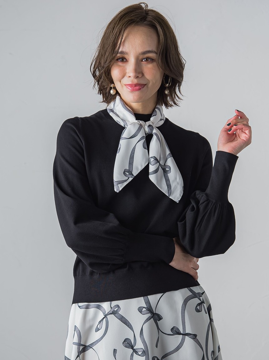 セール 30%OFF】ビアッジョブルー Viaggio Blu リボン柄スカーフ