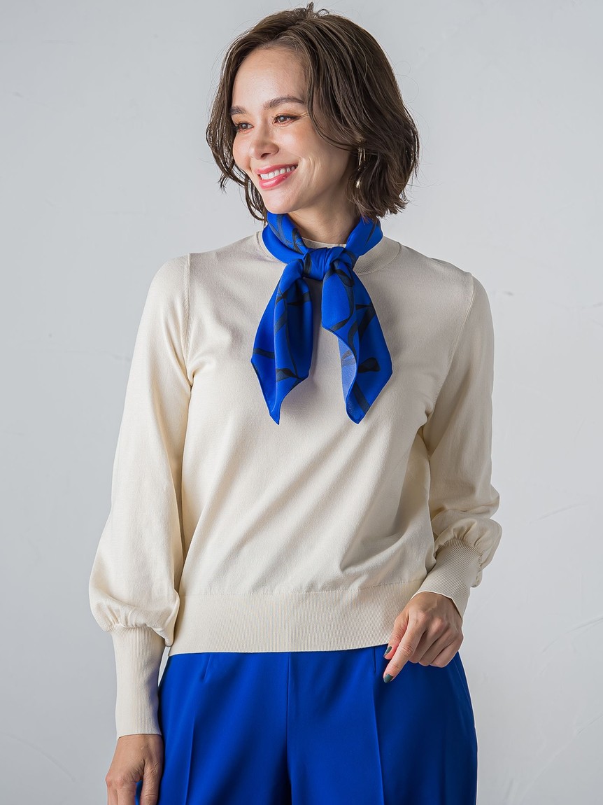 セール 30%OFF】ビアッジョブルー Viaggio Blu リボン柄スカーフ