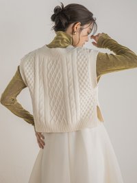 Droite Lautreamont/ドロワット ロートレアモン Droite lautreamont ケーブルベスト≪手洗い可能≫/506945126