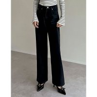 Re:EDIT/リエディ Re:EDIT [神山まりあさん着用][2024 AUTUMN COLLECTION][低身長/高身長サイズ有]コットンデニムハイウエストワイドパンツ/506945543