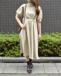 &soiree/アンドソワレ &soiree ウエストタックパフスリーブワンピース/506945626