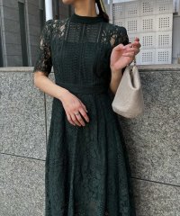 aity/アイティ aity ケミカルレース×ハシゴレース切替ドレス 結婚式 パーティードレス オケージョンドレス 同窓会 お呼ばれワンピース 5分袖/506945629