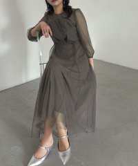 aity/アイティ aity ビスチェ風ラメチュールドレス 結婚式 パーティードレス オケージョンドレス ディナー 同窓会 お呼ばれワンピース/506945630