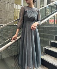 aity/アイティ aity ビスチェ風ラメチュールドレス 結婚式 パーティードレス オケージョンドレス ディナー 同窓会 お呼ばれワンピース/506945630