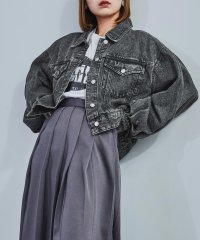 Fashion Letter/ファッションレター Fashion Letter デニムショートジャケット ショート丈 クロップド丈 ドロップショルダー/506945655