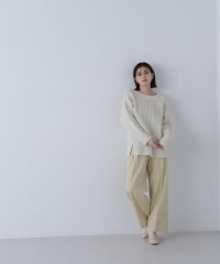 NATURAL BEAUTY BASIC/ベルテッドタックワイドパンツ/506946765