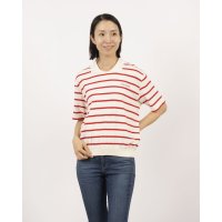 LOEUVRE/ルエブル LOEUVRE Knit－Collar Stripe Summer Sweatshirt/506948102