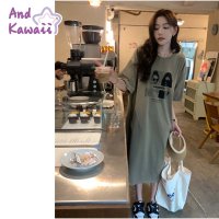 And Kawaii/アンドカワイイ And Kawaii ワンピース Tワンピ ひざ丈ワンピ ロングワンピ logoかわいい 韓国ファッション/506948578