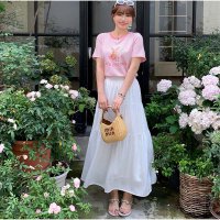 And Kawaii/アンドカワイイ And Kawaii ロングスカート ハイウエスト ウエストゴム マキシスカート 春夏秋 新作 レディース/506948581