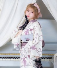 Retica/レティカ Retica 生成地×流水金魚 ゆかた3点セット (浴衣+兵児帯+下駄)/506948655
