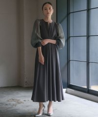 GIRL/ガール GIRL オーガンジースリーブXラインキーネックロング フレア 結婚式 ワンピース パーティードレス/506948704
