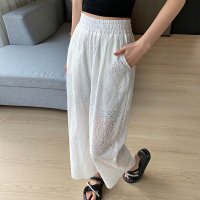 Private Beach/プライベートビーチ privatebeach 刺繍レースセミワイドパンツ/506948894