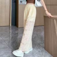 Private Beach/プライベートビーチ privatebeach 刺繍レースセミワイドパンツ/506948894